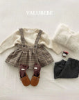 Little Foxx – Marble Check Pleated Skirt