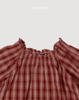 Little Foxx – Dudie Check Smocked Blouse