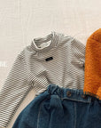 Little Foxx – Rookies Striped Half Mock Neck Tee