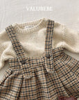 Little Foxx – Marble Check Pleated Skirt