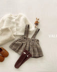 Little Foxx – Marble Check Pleated Skirt