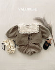 Little Foxx – Ribbon Puffer Woolen Jacket