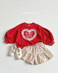 Little Foxx – Heart Lace Puff Sweatshirt