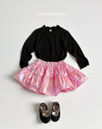Little Foxx – Popcorn Glossy Flare Skirt
