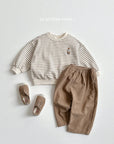 Little Foxx – Stripe Bear Embroidered Set