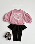 Little Foxx – Heart Lace Puff Sweatshirt