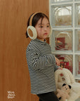 Little Foxx – Ribbed Striped Half Turtleneck
