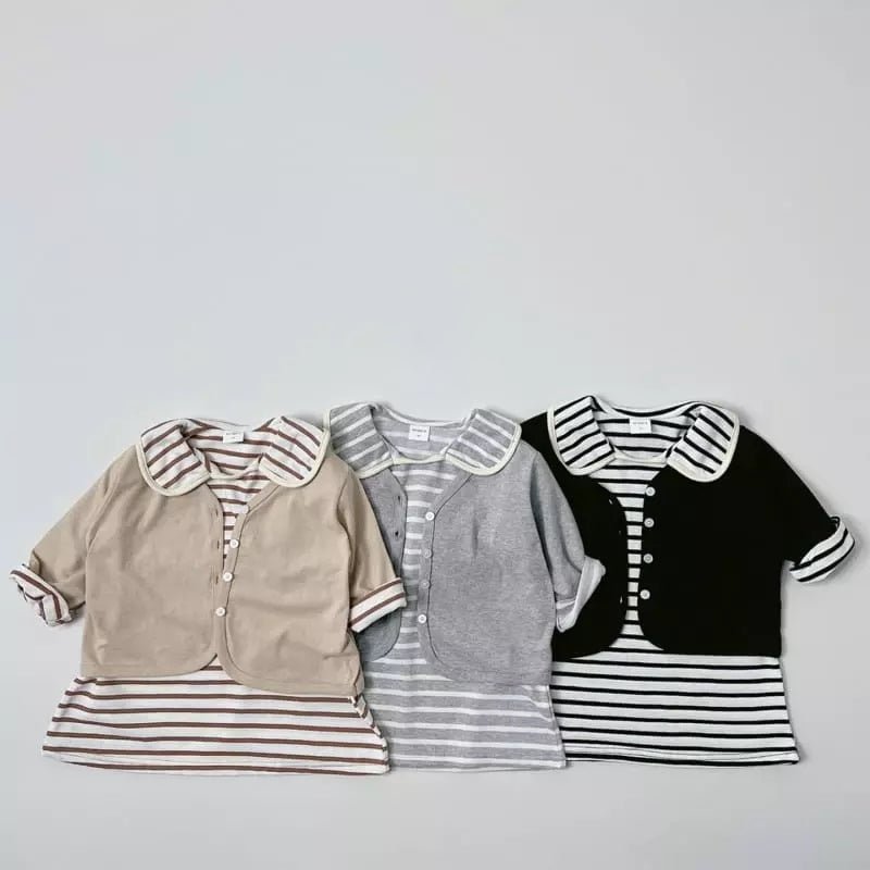 Striped Collar Dress –