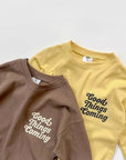 Good Things Tee – Lässiges Langarmshirt mit Statement - Print –