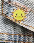 Happy Sun Emaille Pin –