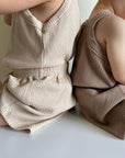 Waffle Summer Set – Two-piece top and shorts