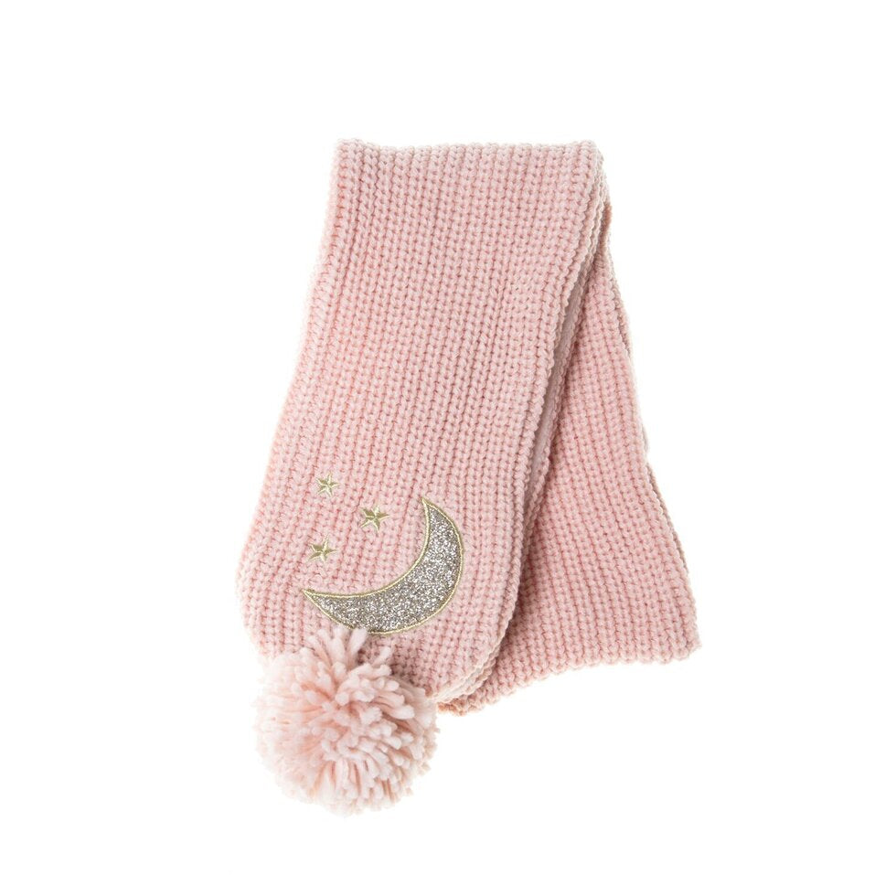 Moonlight Knitted Scarf Pink