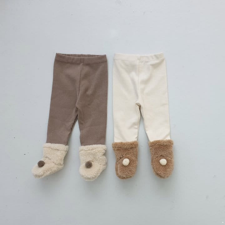 Mini Teddy Foot Leggings