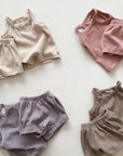 Waffle Summer Set – Two-piece top and shorts