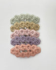 Knit Flower Spangen Set find Stylish Fashion for Little People- at Little Foxx Concept Store