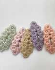 Knit Flower Spangen Set find Stylish Fashion for Little People- at Little Foxx Concept Store