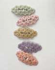 Knit Flower Spangen Set find Stylish Fashion for Little People- at Little Foxx Concept Store