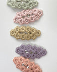 Knit Flower Spangen Set find Stylish Fashion for Little People- at Little Foxx Concept Store