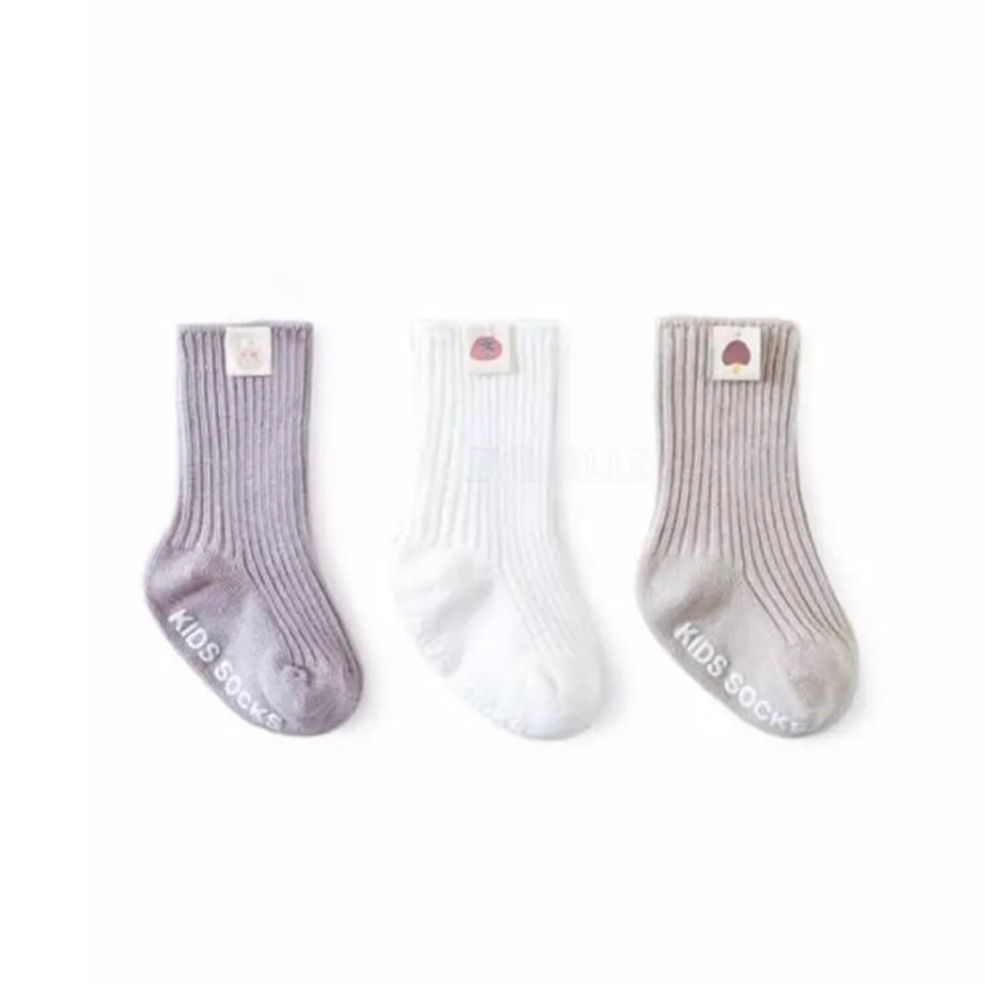 Label Rib Socken (3 - er Set) –