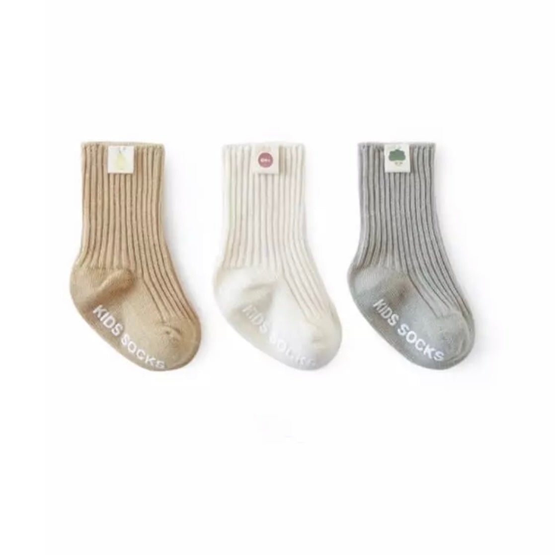 Label Rib Socken (3 - er Set) –