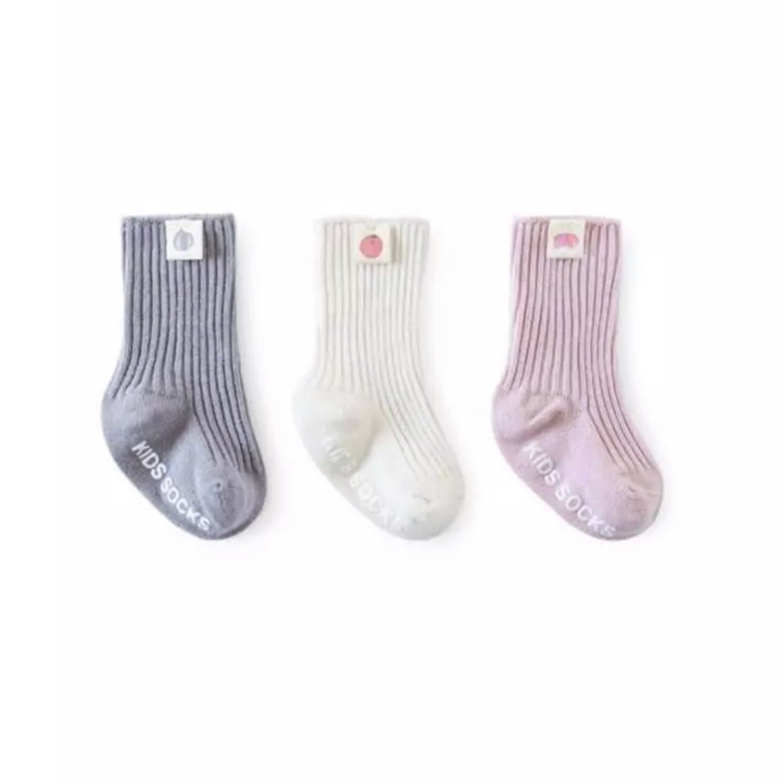 Label Rib Socken (3 - er Set) –