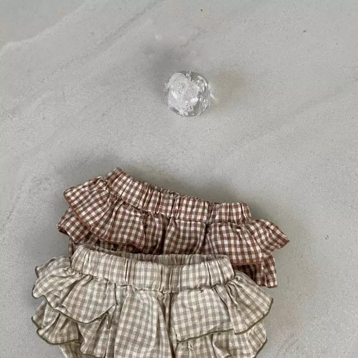 Mini Frill Check Bloomers find Stylish Fashion for Little People- at Little Foxx Concept Store