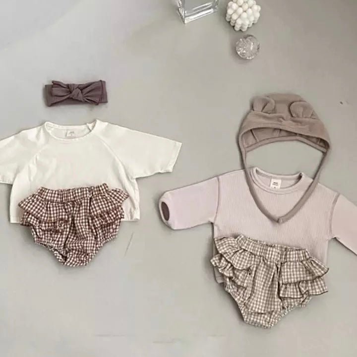 Mini Frill Check Bloomers find Stylish Fashion for Little People- at Little Foxx Concept Store