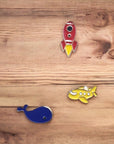 Whale Emaille Pin –