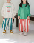 Big Stripe Pleated Pants