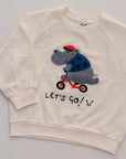 Let’s Go Sweatshirt – Verspielter Look mit Bouclé-Stickerei