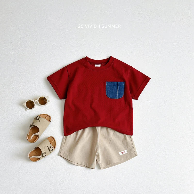 Denim Pocket Short Sleeve Tee