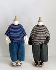 Double Layer Stripe Tee – Gestreiftes Shirt im 2-in-1 Look