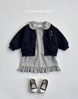 Buttoned Frill One-piece