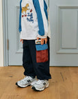 Wide Collar Pocket Pants