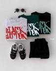 Black Button Sweatshirt