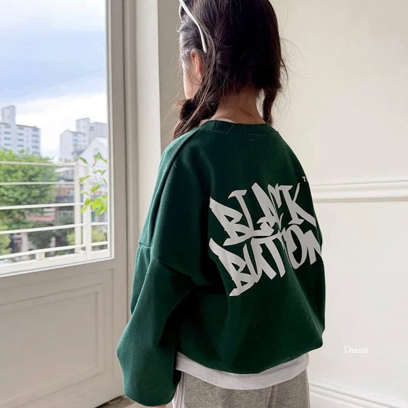Black Button Sweatshirt