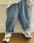 Two-slit Denim Pants