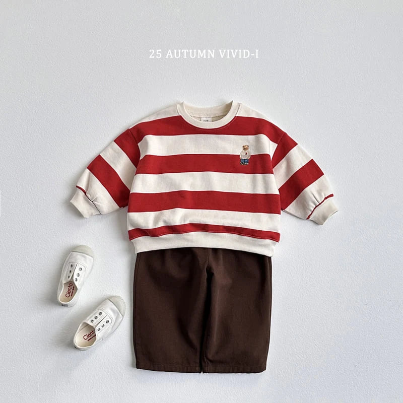 Bold Stripe Bear Sweatshirt