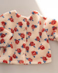 Floral Teddy Jacket – Kuschelige Blütenpracht für kalte Tage