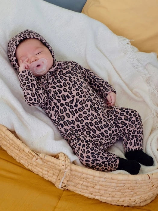 Little Leopard Full Bodysuit + Bonnet Set (Bebe)