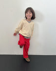 Teddy V-Neck Sweatshirt