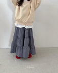 Check Tiered Skirt