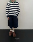 Striped Collar Sweatshirt