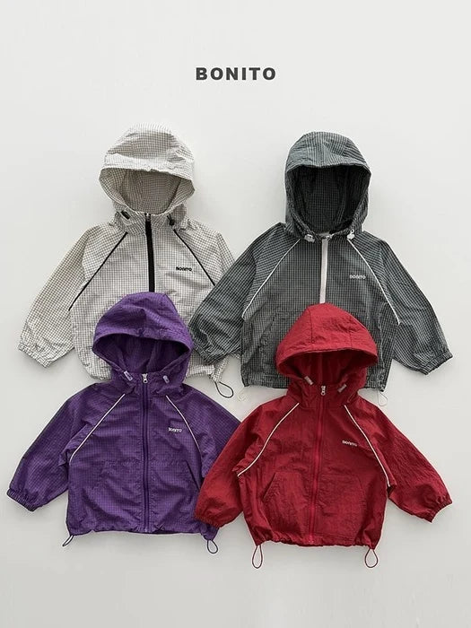 Little Foxx – Check Stripe Windbreaker
