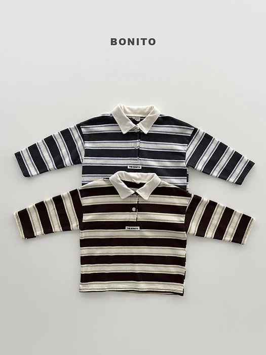 Little Foxx – Stripe Collar Tee
