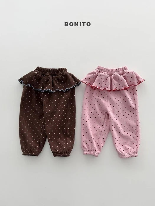 Little Foxx – Dot Frill Jogger Pants