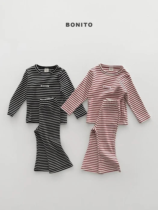 Little Foxx – Solid Stripe Slim Set