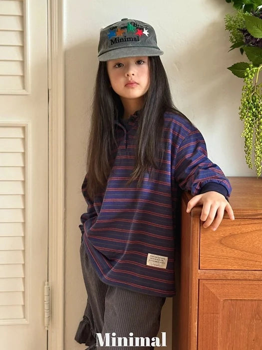 Little Foxx – Stripe Collar Tee