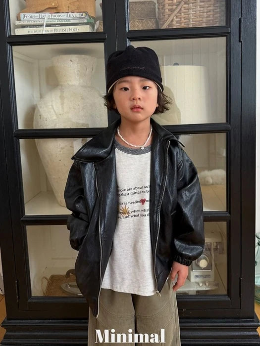 Little Foxx – Soft Leather Zip-Up Jacket