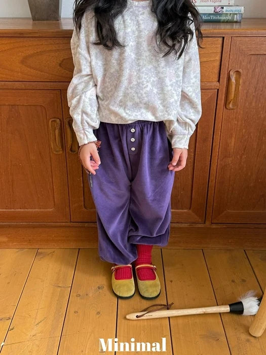 Little Foxx – Velour Button Jogger Pants